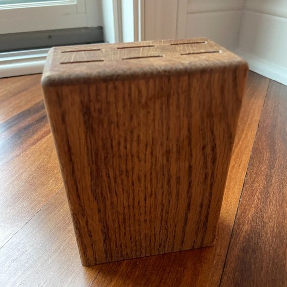 Wusthof Six (6) Slot Wood Steak Knife Block - Picture 3 of 4